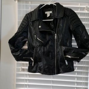 Junior girl's faux leather jacket